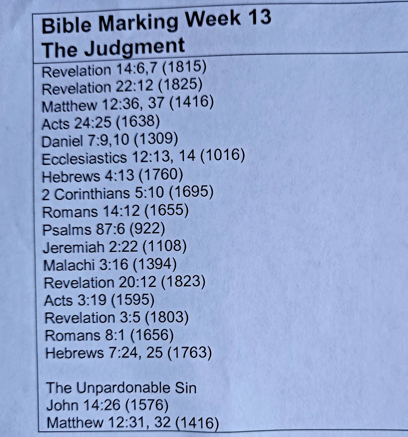 The Judgment Bible Marking